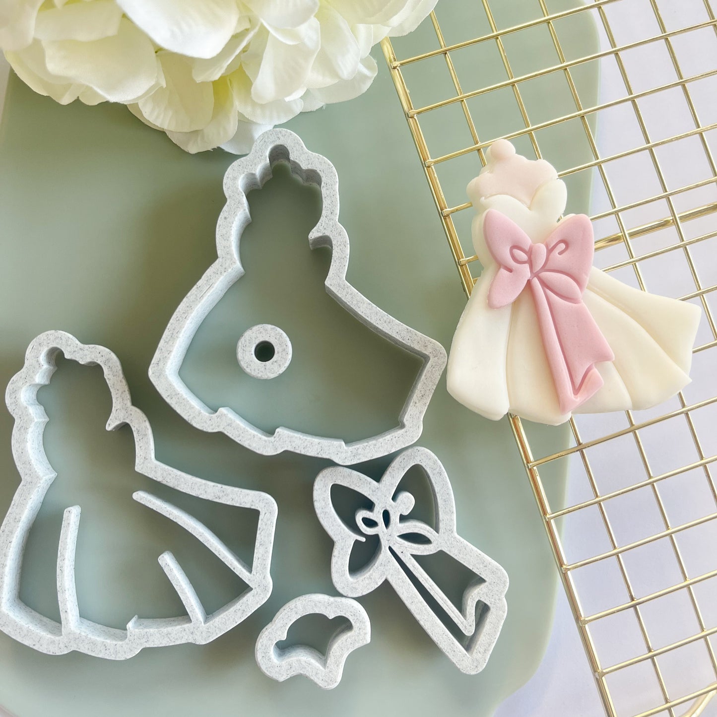 Bridal Dress Cookie Cutter Set