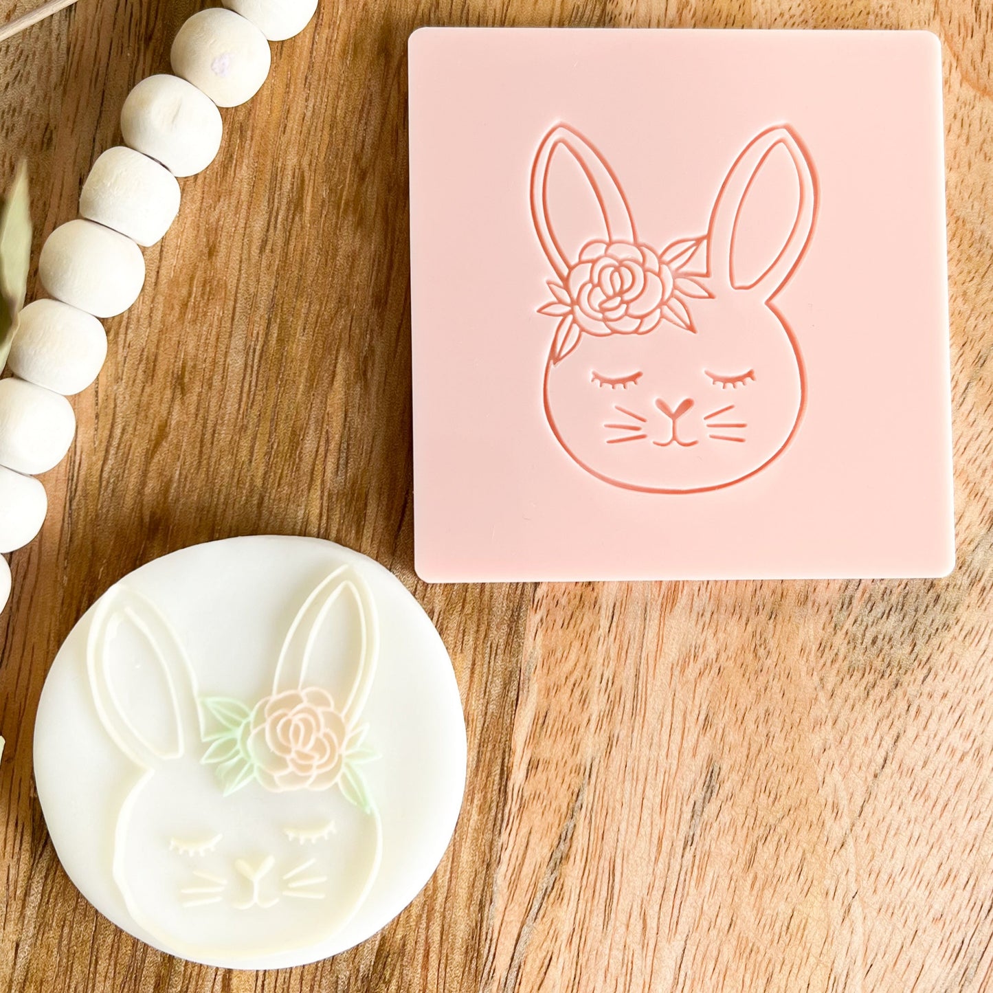 Spring Bunny embossed cookie cutter – adorable Easter-themed cookie decoration tool.