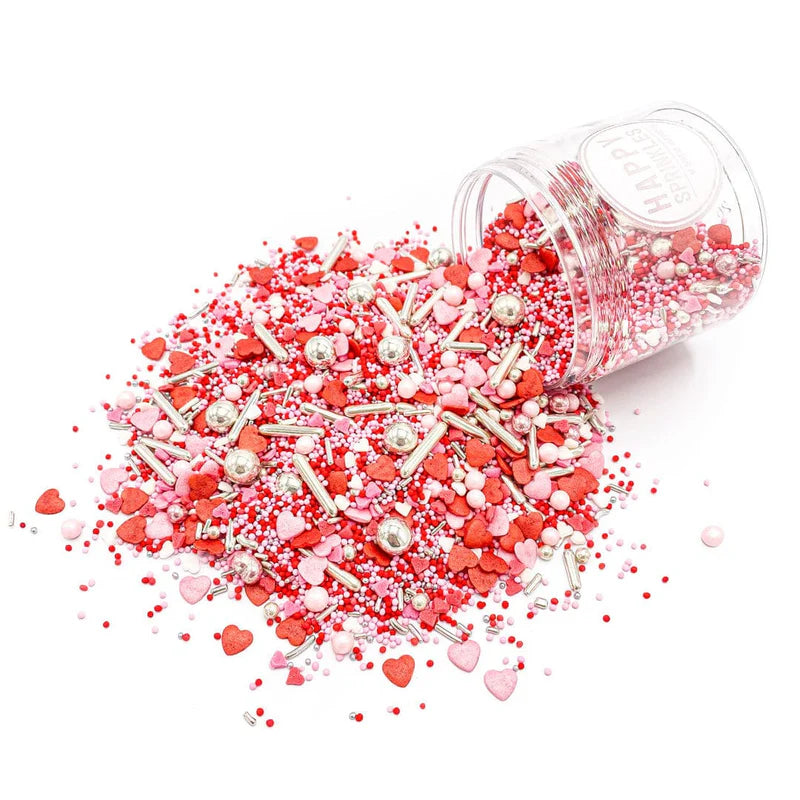Be Mine sprinkle mix – romantic red and pink sprinkles for Valentine’s Day cookies, cakes, and desserts.
