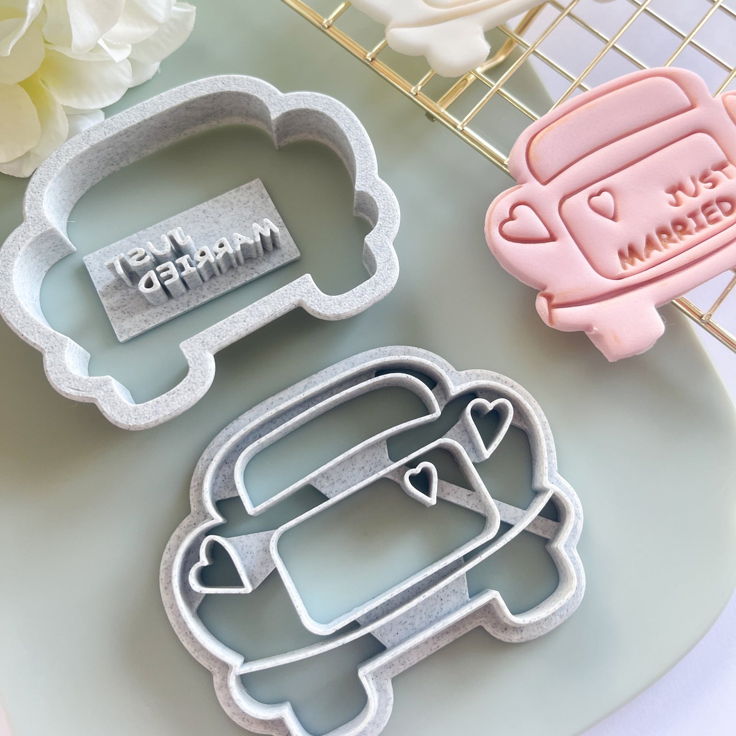 Just Married Car Cookie Cutter Set