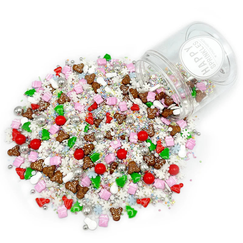 Merry Little Christmas sprinkle mix – perfect for decorating Christmas cookies, cakes, and festive treats.