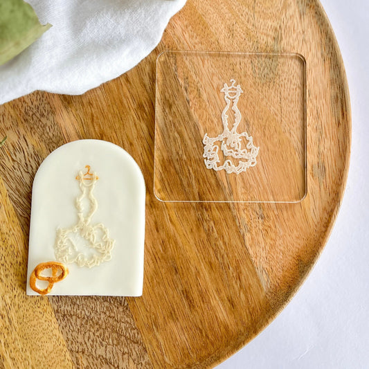 Elegant gown embossed cookie cutter – perfect for bridal showers, fashion events, and luxury cookies.