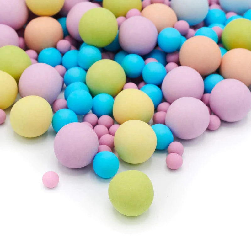 Bubble Gum Choco Crunch sprinkle mix – colorful chocolate sprinkles with a crunchy texture for fun desserts.