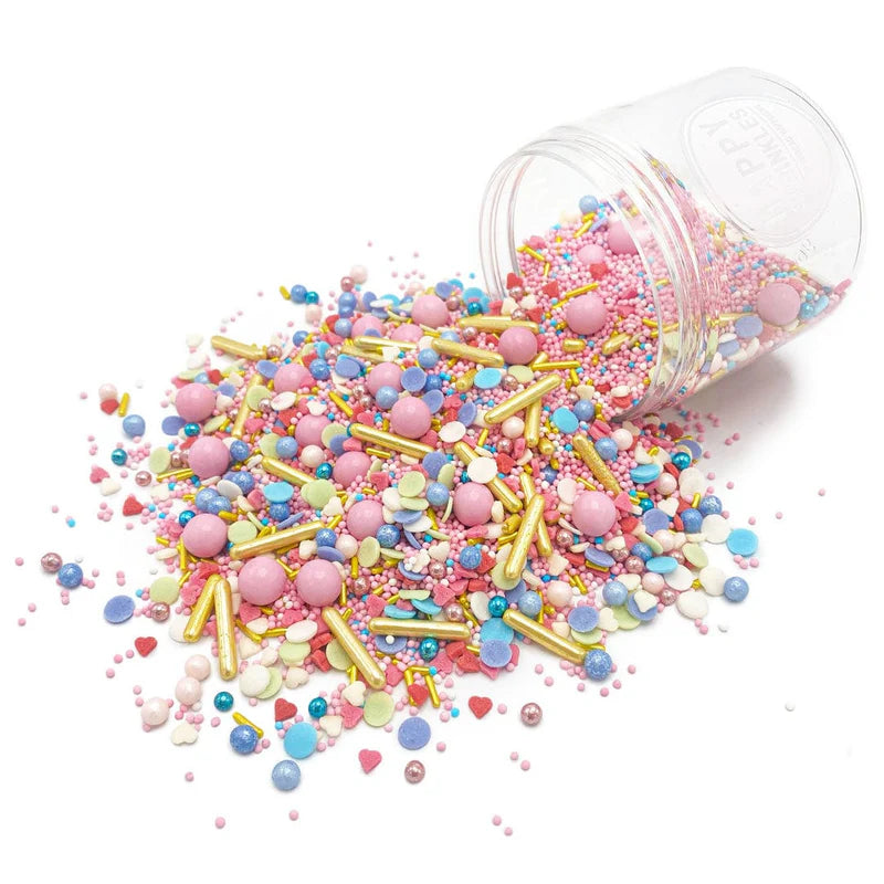 Dancing Queen sprinkle mix – colorful and glittery sprinkles perfect for party cakes and cookies.