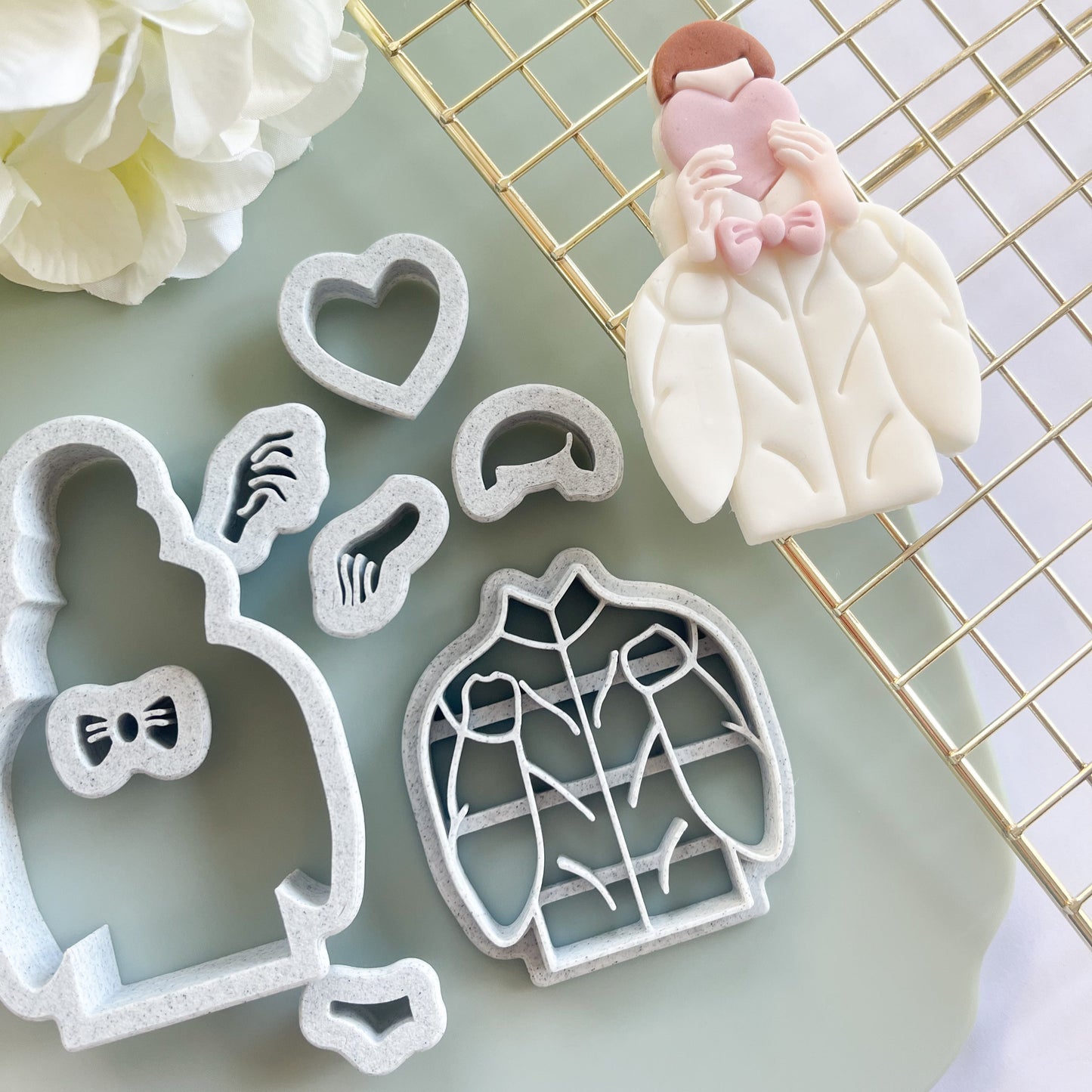 Boy with Heart Cookie Cutter Set