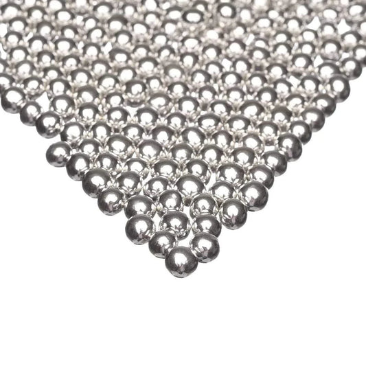 Silver metallic sprinkles – elegant edible decorations for cakes, cupcakes, cookies, and desserts.