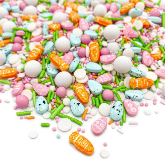 So Egg-Cited sprinkle mix – pastel Easter-themed sprinkles perfect for cookies, cupcakes, and cakes.