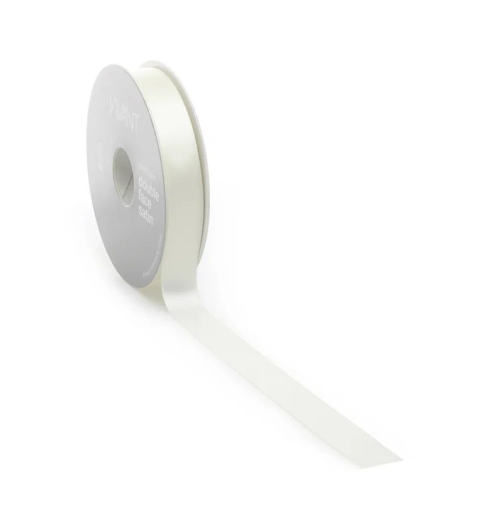 Roll of white ribbon on a white background
