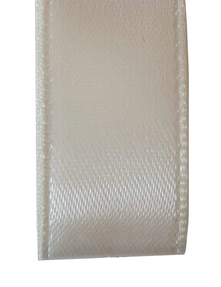 White woven ribbon on a white background