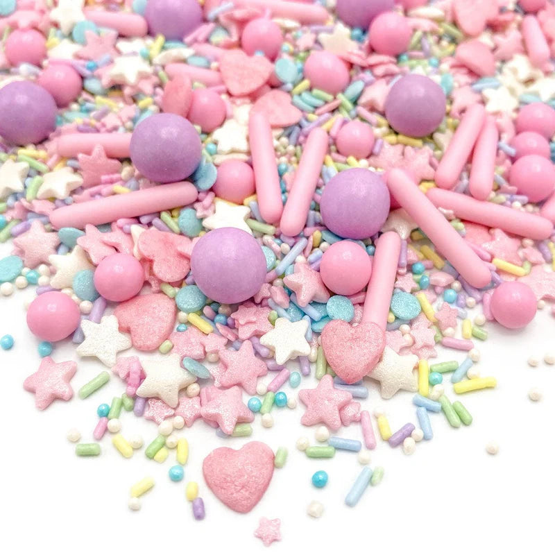 Pastel Vibes sprinkle mix – dreamy pastel sprinkles for baby showers, birthdays, and elegant cookies.