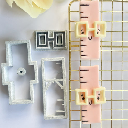 Ruler with Glasses Cookie Cutter Set