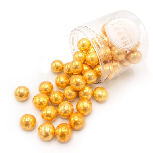 Vintage Gold Choco XXL sprinkles – large metallic gold chocolate sprinkles for luxury cake decorating.